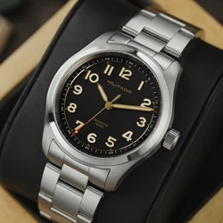 Militado ML08 Quartz Watch Ronda 515/VH31 Movement Domed Sapphire Wristwatch BGW9 Luminous 10Bar Waterproof 38mm Vintage Watches