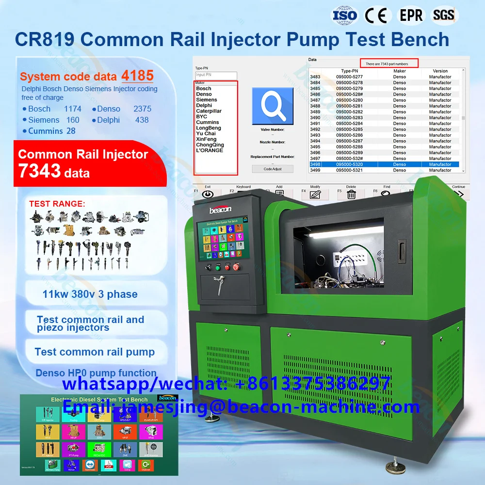 Common rail diesel fuel injection pump test bench electronic injector testing machine CR819 EUI EUP HEUI function