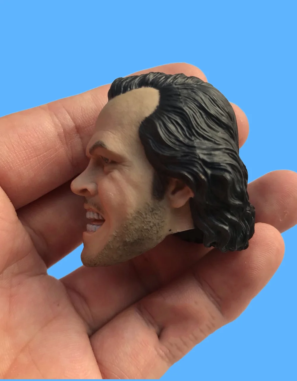 1/6 Męska Głowa Jacka z Uśmiechem, Model do Rzeźbienia, Pasuje do Figur Akcji 12-calowych, Kolekcjonerski, DIY