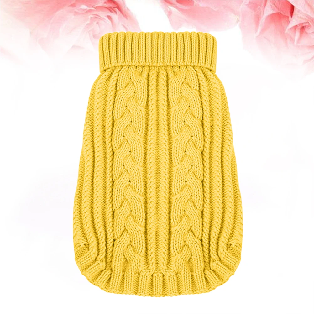 

Fashions Dog Clothes Party Costume Pet Sweater Knitting Doggy Outfit Puppy Xxs Yellow Durable Comfortable Outdoor Walking