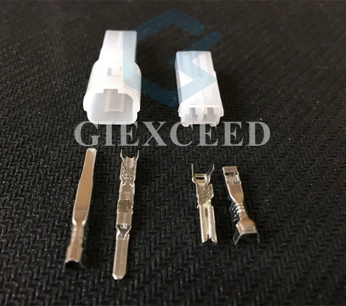 2 Sets 2 Pin AC Assembly 7123-1520 7122-1520 Male Female Automotive Plug Motorcycle Electronic Wiring Horn Audio Socket