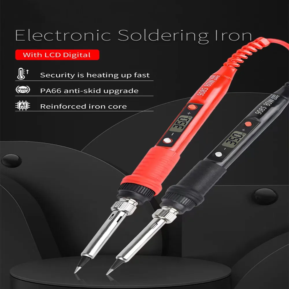 

JCD Adjustable temperature Electric soldering iron 220V 110V 80W LCD Digital Display Professional Tin soldering iron tips