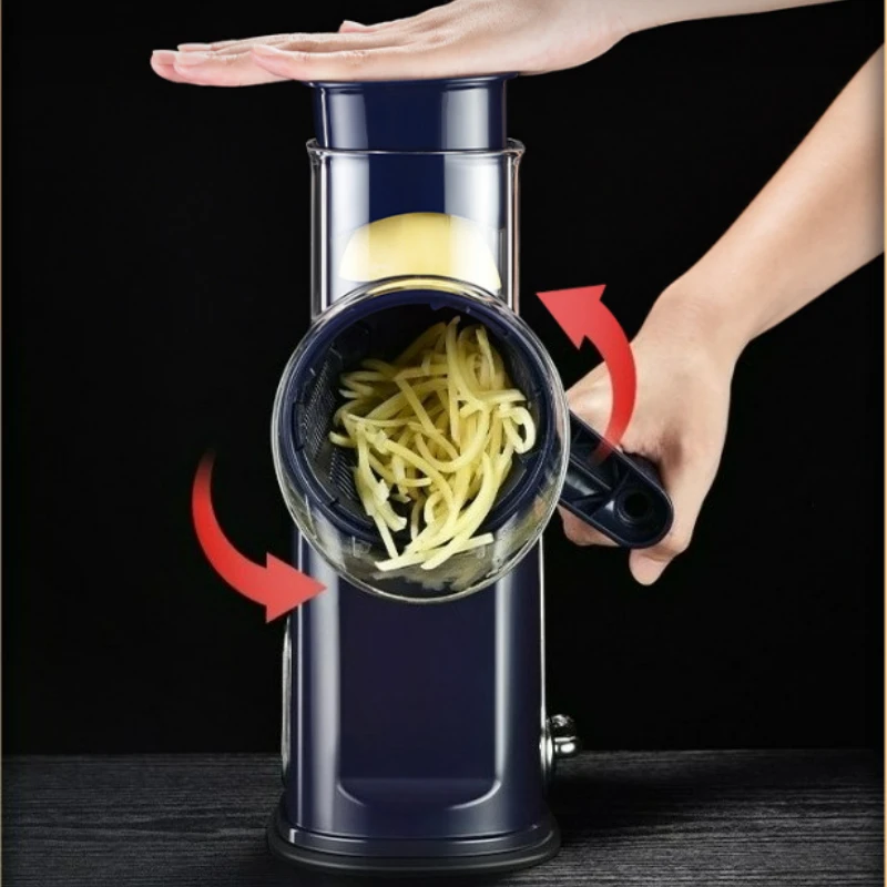 

Cheese Grater Hand Crank Cheese Shredder for Fresh Cheese, Vegetable,potato, Nuts,Non-slip Suction Base
