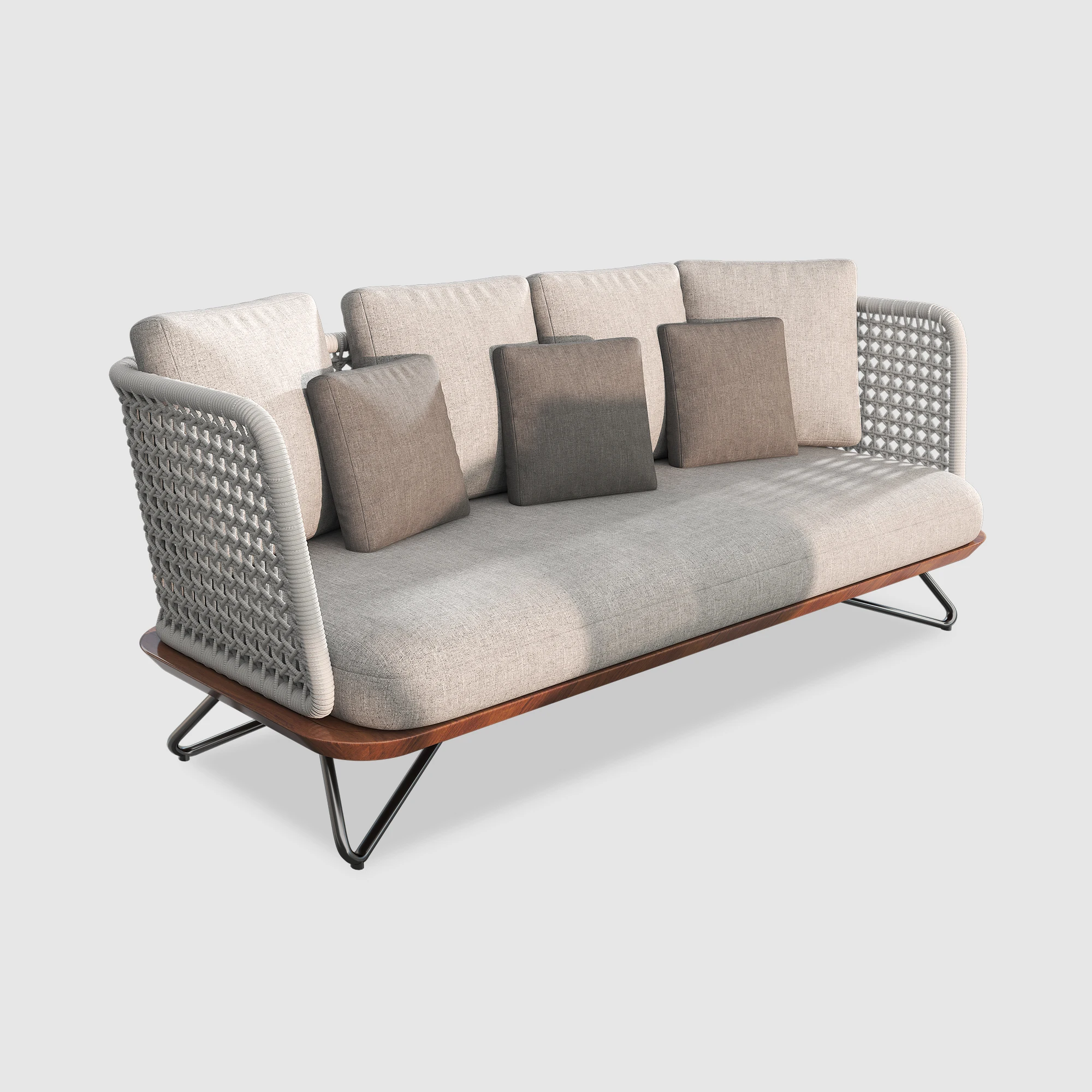 Fulin Großhandel Korbstuhl Garten Terrasse Weben Gartenmöbel Rattan Innenhof Sofagarnitur