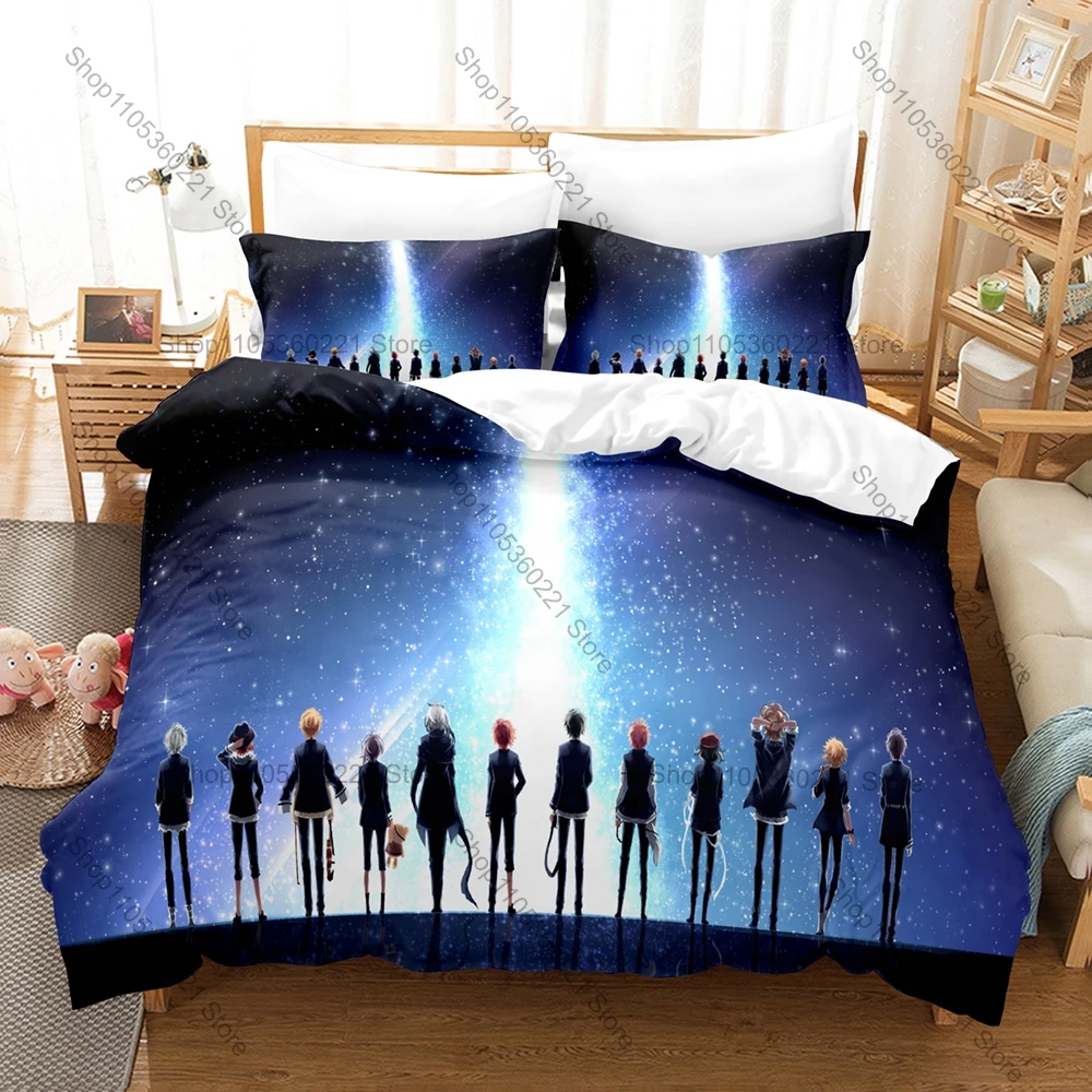 Cool Diabolik Lovers Anime 3D Print Bedding Set Duvet Cover + 2 Pillowcases Soft Polyester Bed Linen Bedroom Decor For Anime Fan