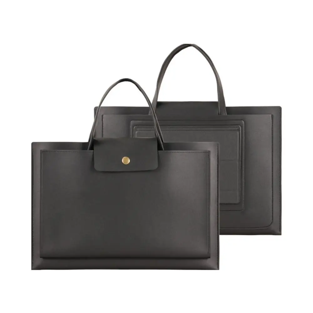 

13-14/15-16 Inch Carrying Laptop Pouch Wear-resistant 3 Layers Notebook Stand Handbag Leather for MacBook//Lenovo/HP/Dell