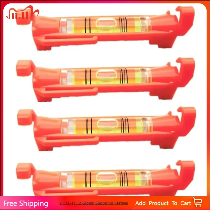 

4Pcs String Level Hanging Line Bubble Levels for Leveling Surveying, Building Trades, Bricklaying, Etc. (Orange)