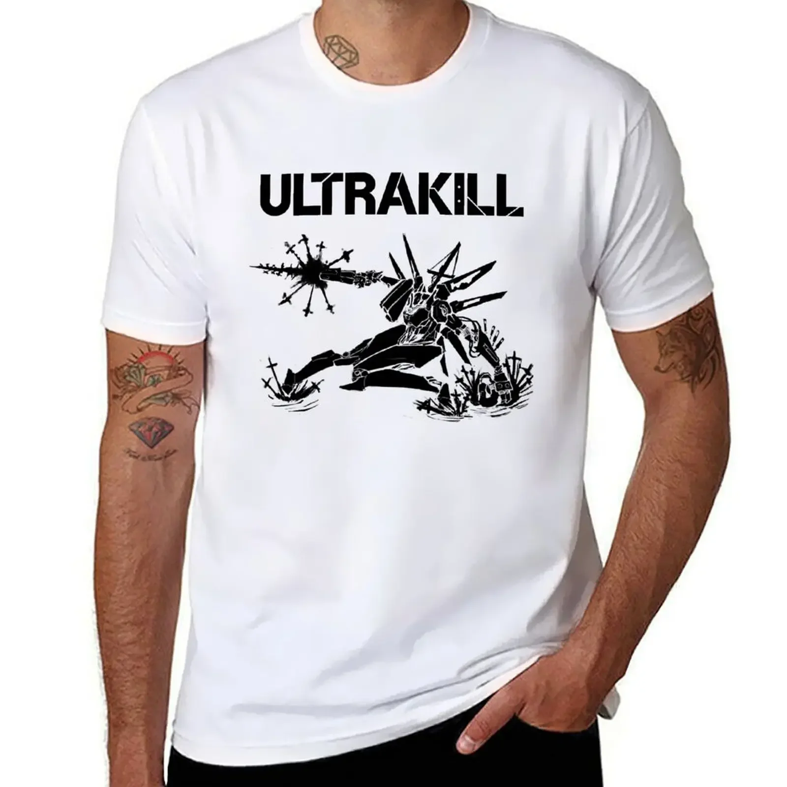 Ultrakill T-Shirt Blouse summer clothes funny kawaii clothes men champion fashion New Arrival Cotton Short Sleeve style tops man