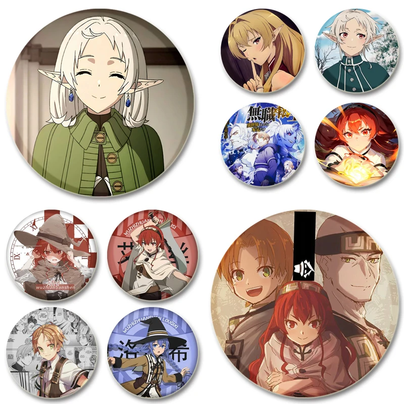 

Sylphiette Eris Boreas Greyrat Elinalise Dragonroad Anime Figure Badge Cartoon Cute Exquisite Enamel Pins for Clothes Backpack