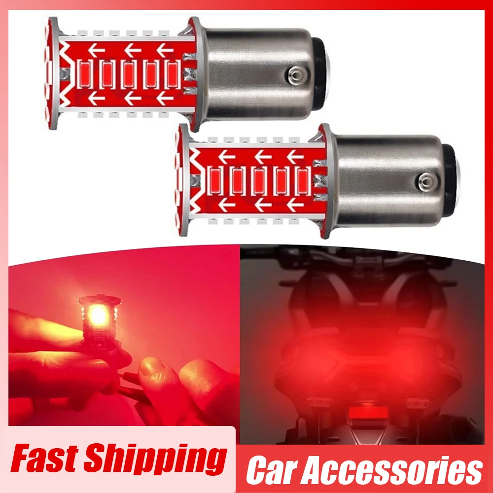 

2pcs 1157 BAY15D Motorcycle 30SMD DRL Brake Parking LED Lamp Flash Reversing Signal Tail Light Turn Signal Bulb Accessories
