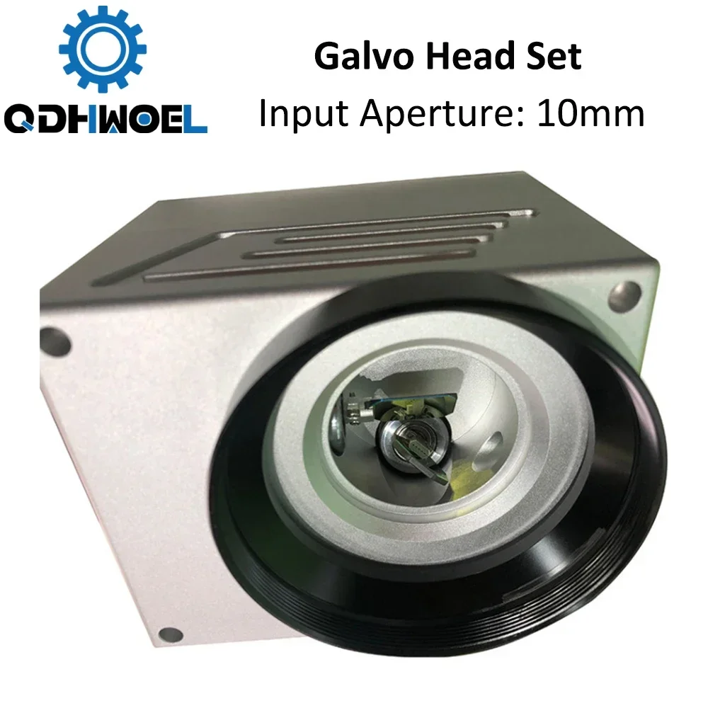 QDHWOEL SG7110 Fiber Laser Scanning Galvo Head Set 10.6um &1064nm & 355nm 10mm Galvanometer Scanner with Power Supply