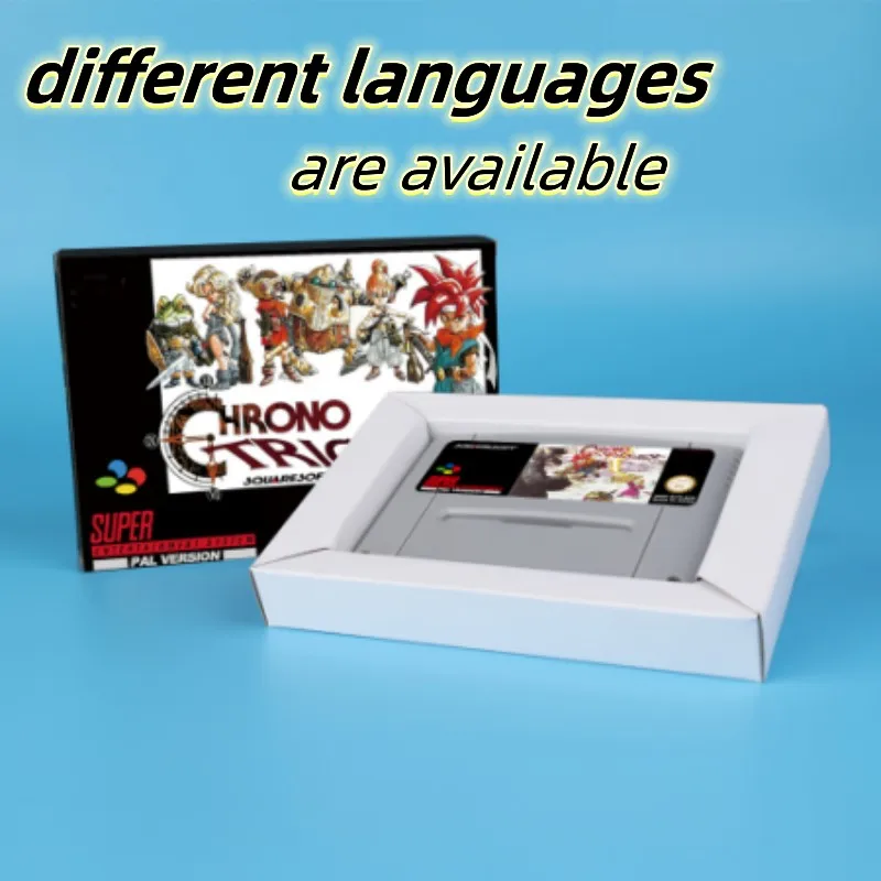 Tarjeta de juego Chrono Trigger (Save Fuction) de 16 bits para consola EUR PAL ver SNES inglés español francés alemán