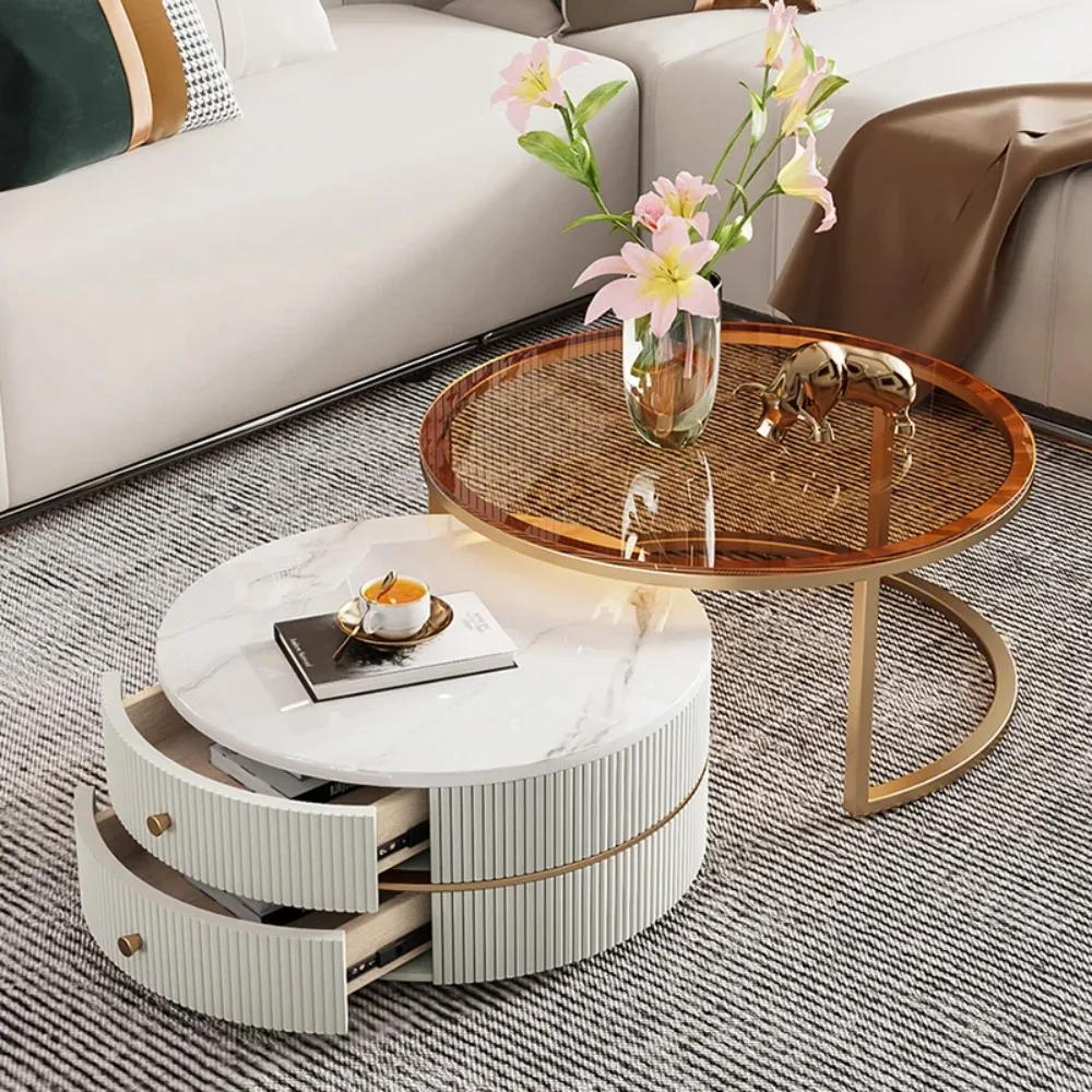 

Round Coffee Tables Living Room Book Nordic Console Dining Coffee Tables Service Hall Makeup Mesa Table Basse Home Furniture