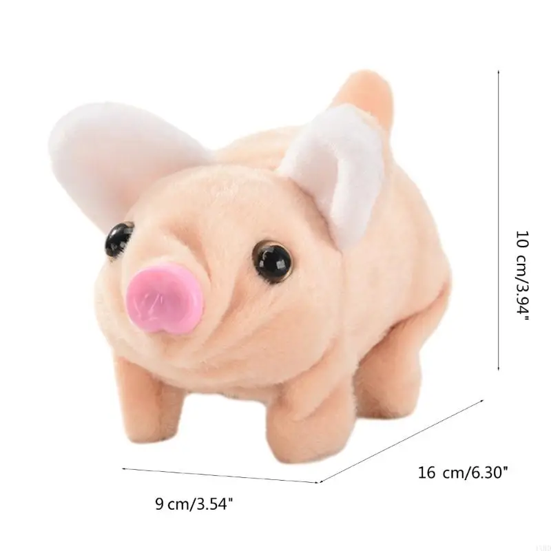 Presente brinquedo elétrico pelúcia pelúcia porco pelúcia 4xbd para crianças pequenas