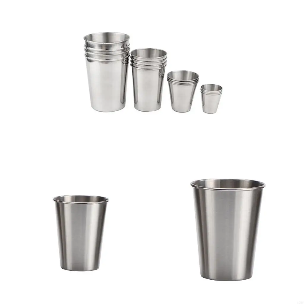 37ME Stainless Steel Metal Beer Cup Wine Cups Coffee Tumbler Tea Milk Mugs Outdoor Travel Kitchen Home Camping