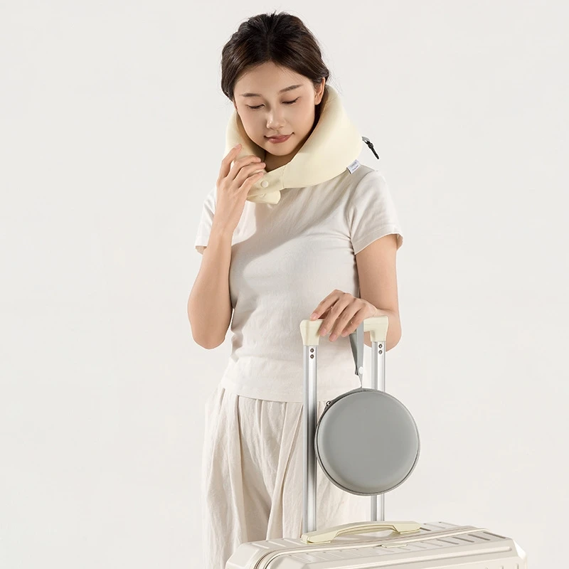 

Travel Neck Pillow Memory Foam U-shaped Pillow Snail Style Travel Neck Support Portable Adjustable Soft Noon Break Sleep Pillows