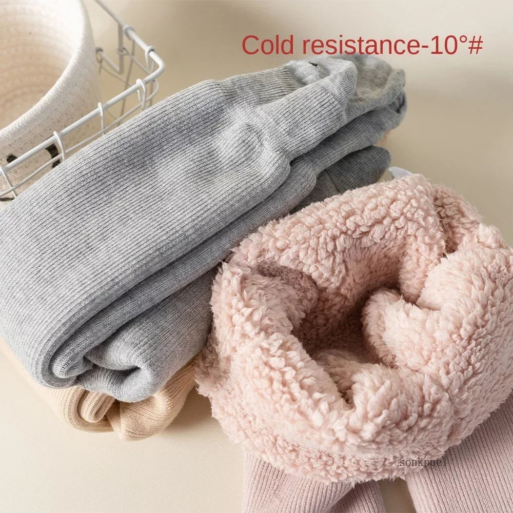 طفل رضيع صبي فتاة سوبر رشاقته شتاء دافئ ضيق الأميرة الاطفال شريط جوارب طويلة القطن القطبية الصوف بطانة الطفل طماق