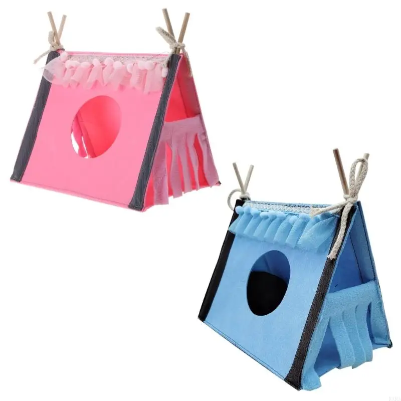 

KXRA Small Animal Hideout Tent Cage House for Hamster Mice Parrot Habitats Hideaway Chew Cage Toy