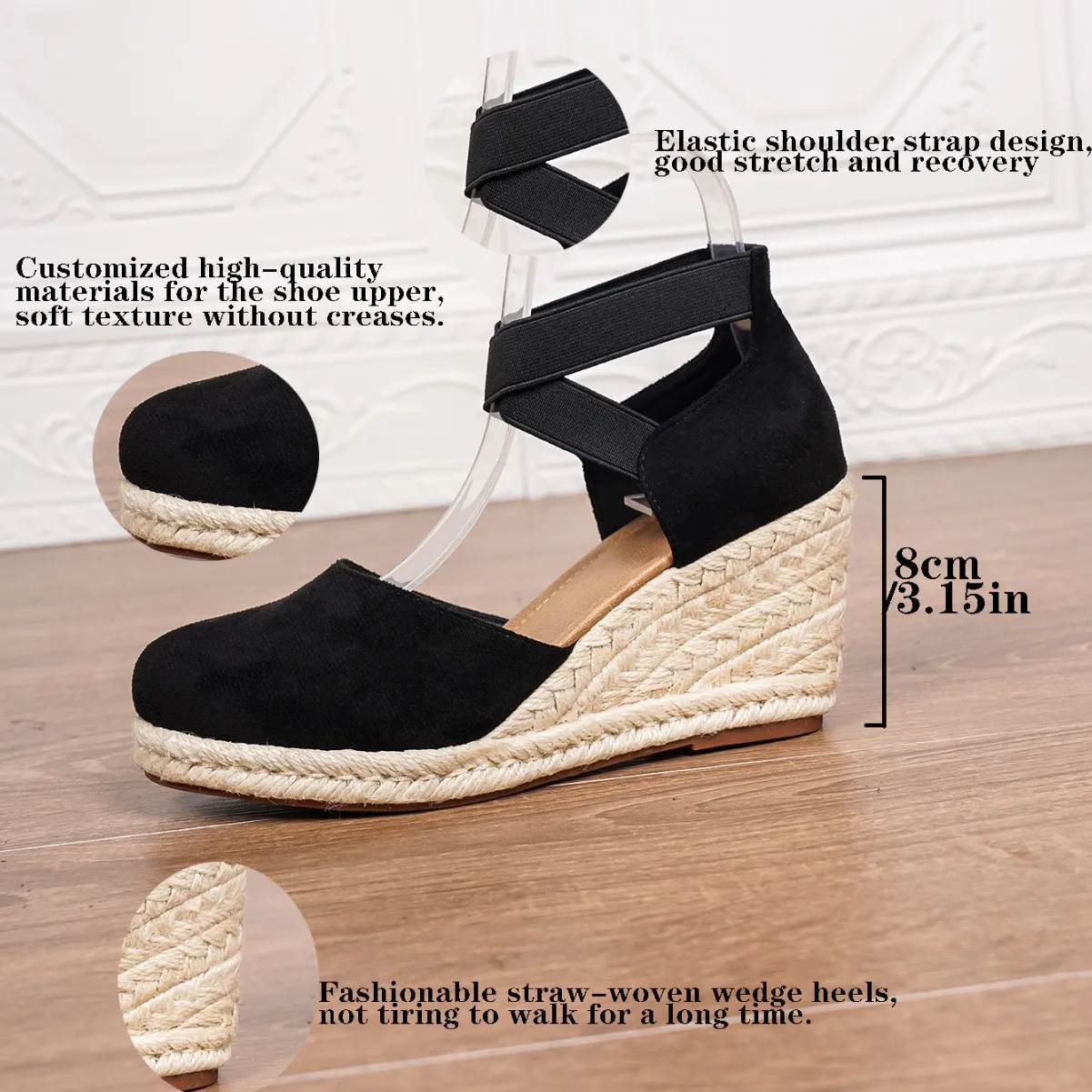 Sandals Elastic Band Clogs With Heel Flip Flops Platform Beach Shoes Breathable 2025 Women\'s Shallow Mouth Large Size Suit Femal