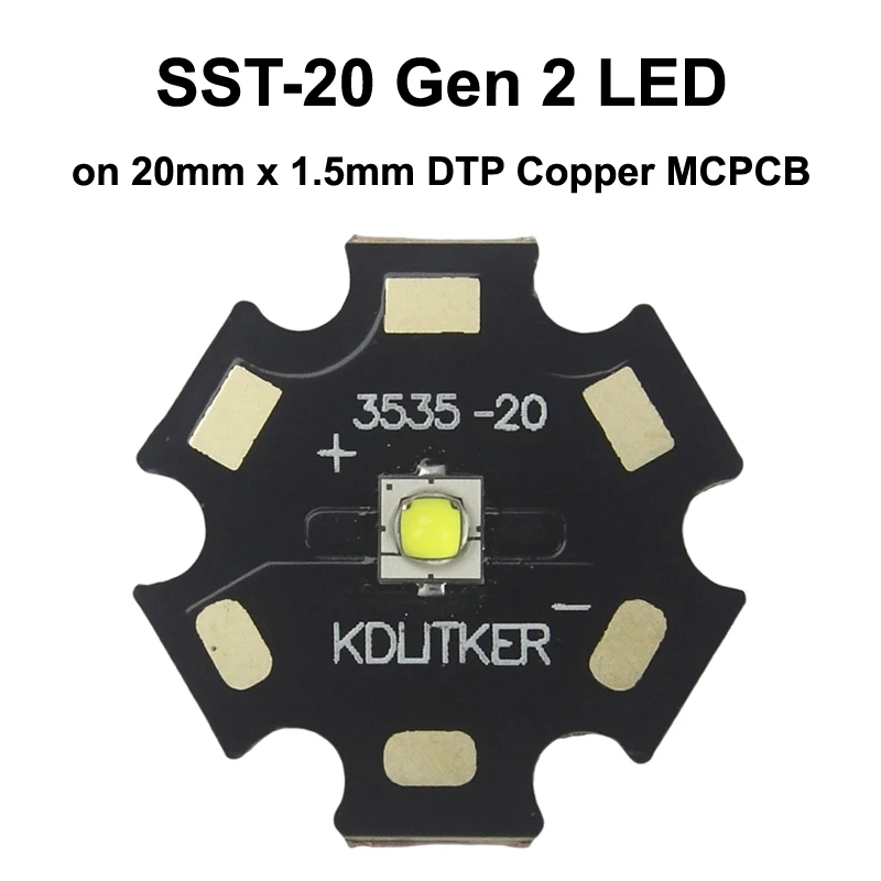 SST-20 Gen 2 10W 3A 1100 lumen 6500K SMD 3535 LED emettitore torcia fai da te LED Bead