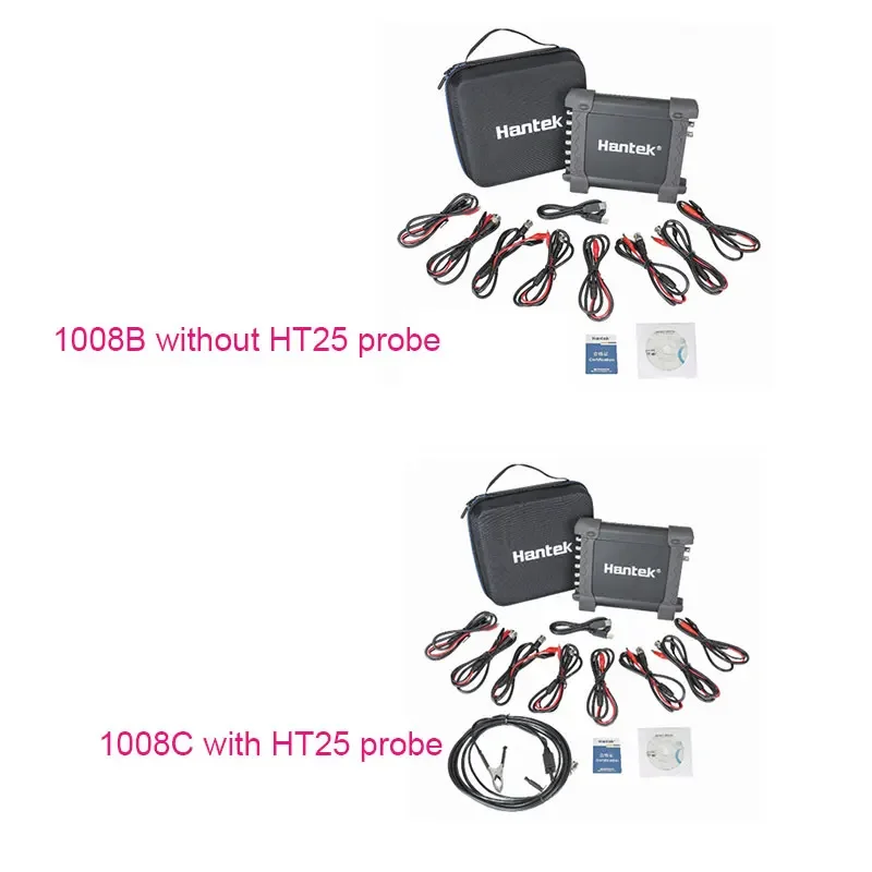 Hantek Automotive Diagnostic Instrument HT1008C Signal Generator/Programmable Generator Handheld 8-channel USB Oscilloscope