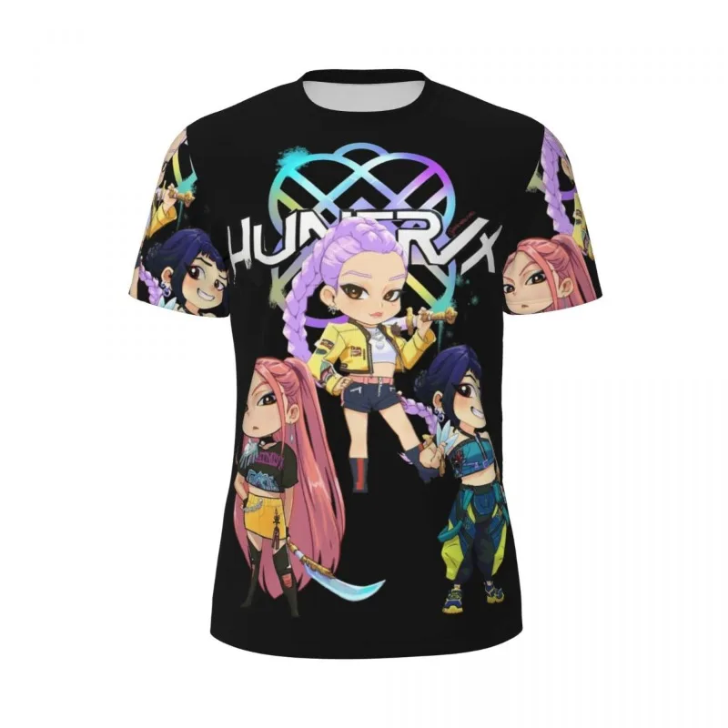 Camiseta gráfica KPop Demon Hunters para mujer, ropa de calle coreana de moda con lindos estampados de tigre Derpy para entusiastas de la moda de verano