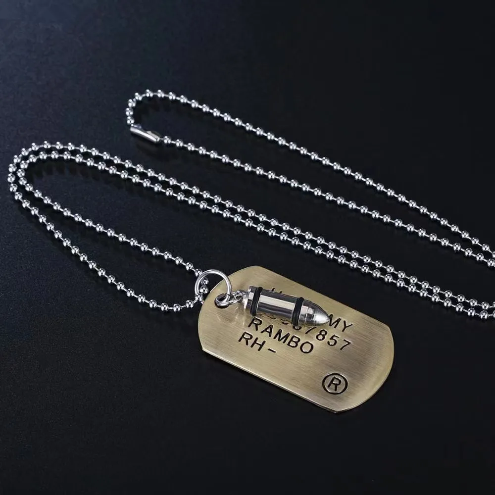 US military brand men\'s necklace sweater chain