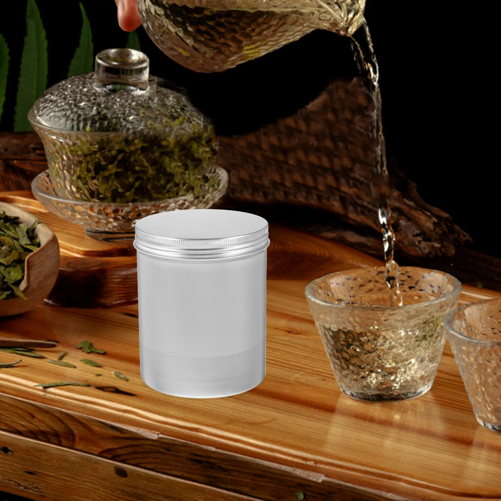 

500ml Airtight Tea Canister Aluminum Sealed Storage Container for Loose Tea Bags Matcha Powder Spice Organizer Keep Freshness