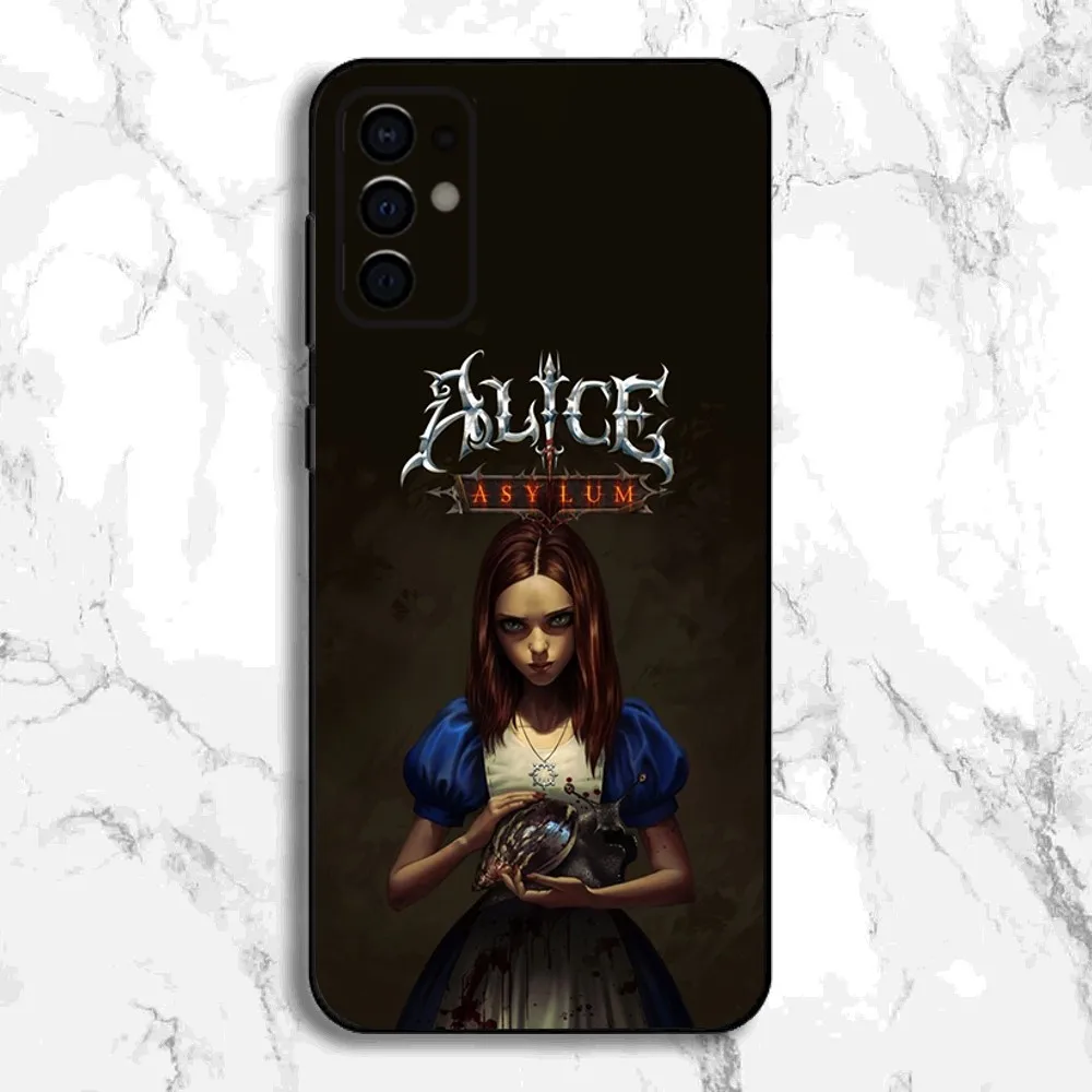 A-Alice-e M-Madness Returns Game Phone Case For Samsung S24,S21,S22,S23,S30,Ultra,S20,Plus,Fe,Lite,Note,10,9,5G Black Soft Cover