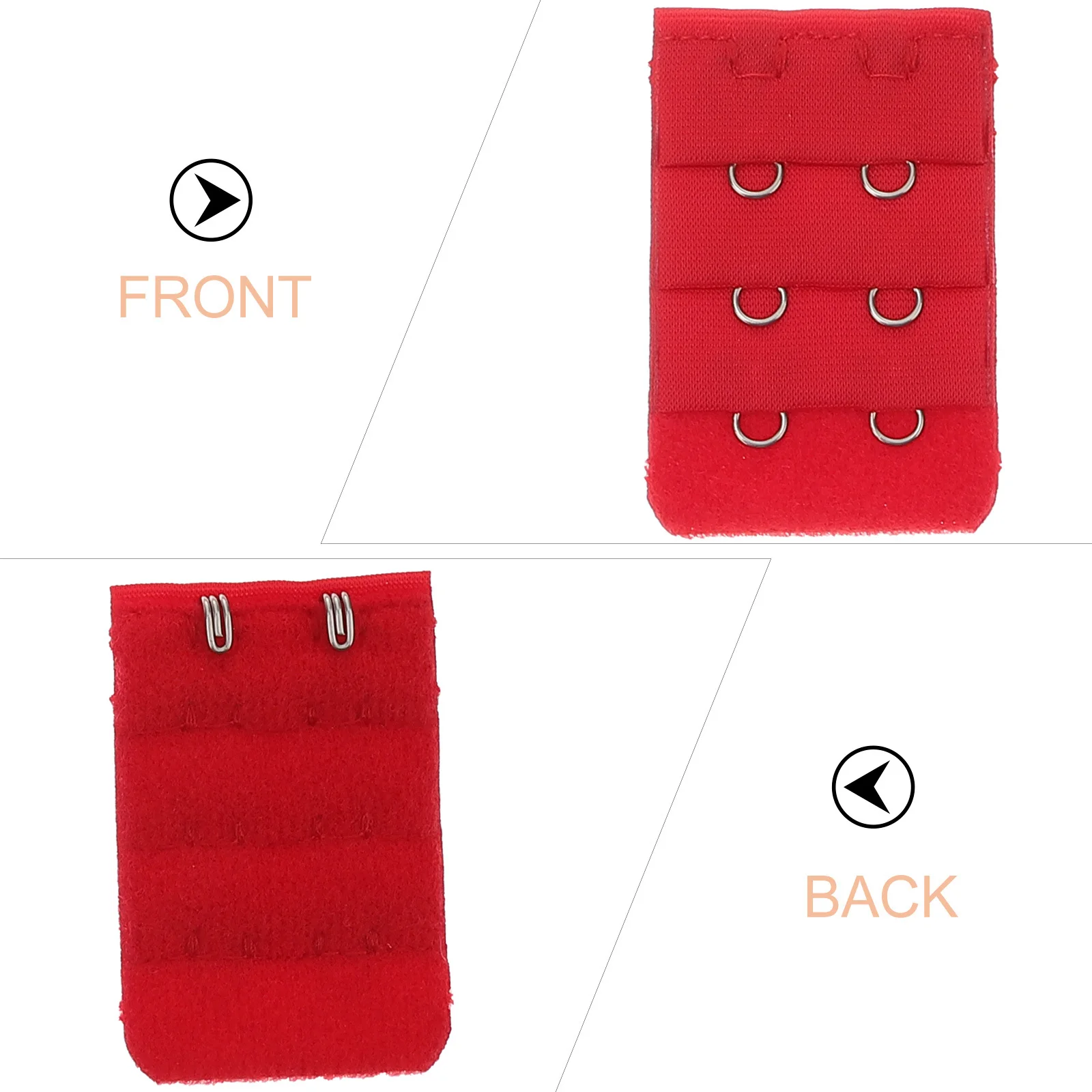 10Pcs Bra Extenders 2 Hooks 3 Rows Multicolor Comfortable Fit for Pregnant Women Wide Size Adjustment Brassiere Extension Hooks