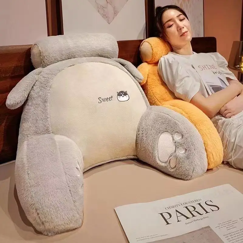 Cute Cartoon Sofa Pillow Back Soft Backrest Waist Cushion Bed Back Cushion Relieve Pain Discomfort Office Pillow Throw Pillows