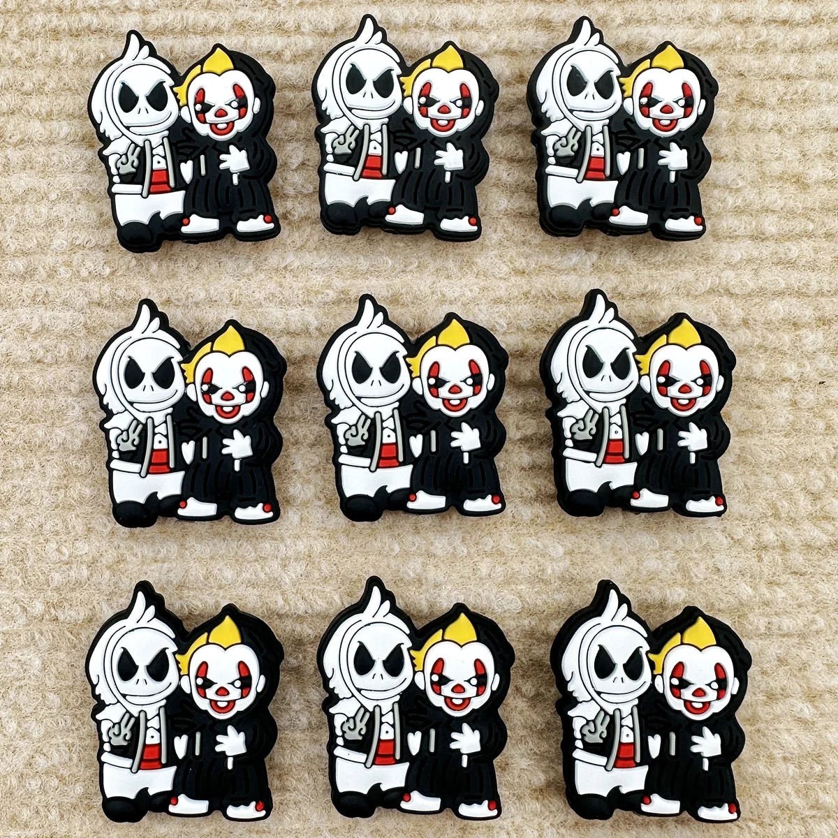 

10PC Baby Silicone Beads Clown Focal Beads Teethe Baby Toys DIY String Pen Beads Nipple Chain Jewelry Accessories Kawai Gifts