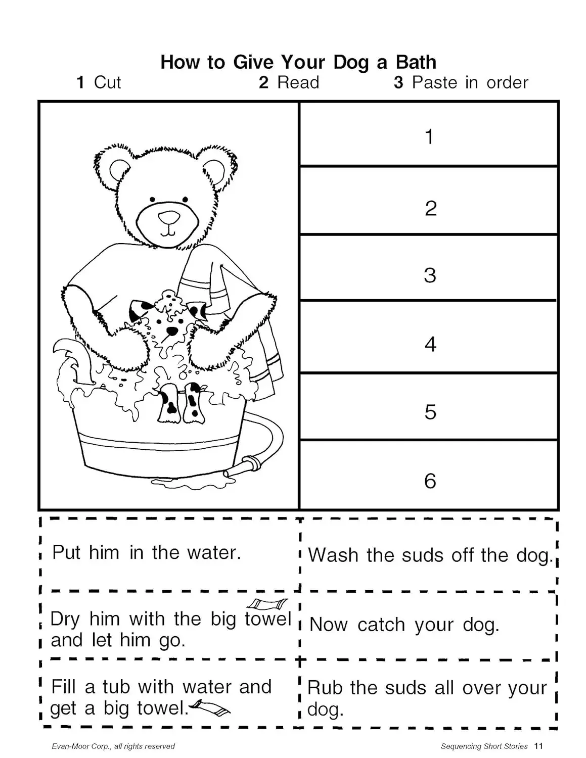 تسلسل Evan-Moor: أنشطة القطع واللصق، مصنف الصف K-1، العمر 4 5 6 7، الكتاب الإنجليزي 9781557990136 #3