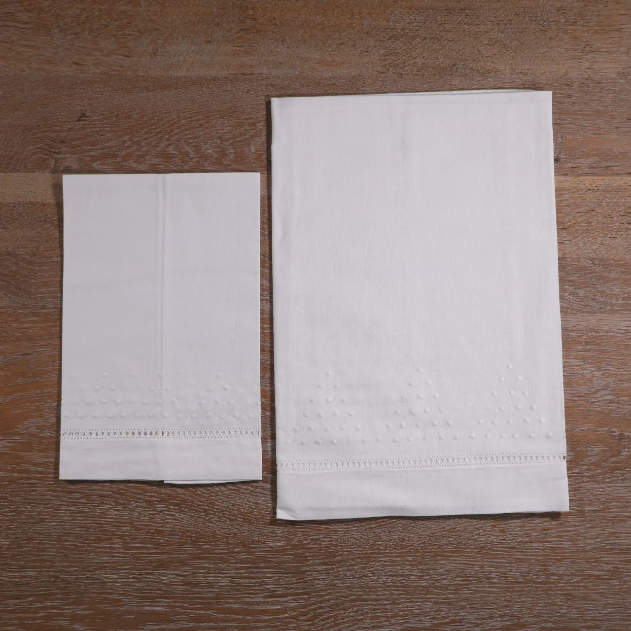 TL019 Ivory White 2PCS/1SET Ramie Cotton 28“x44\