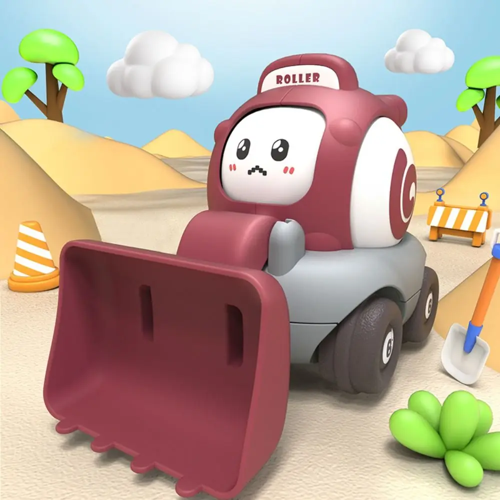 Face Changing Car Whistle Toy Inertia Press Childrens Cartoon Toy Car Collection Cartoon Whistle Engineering Car Toy
