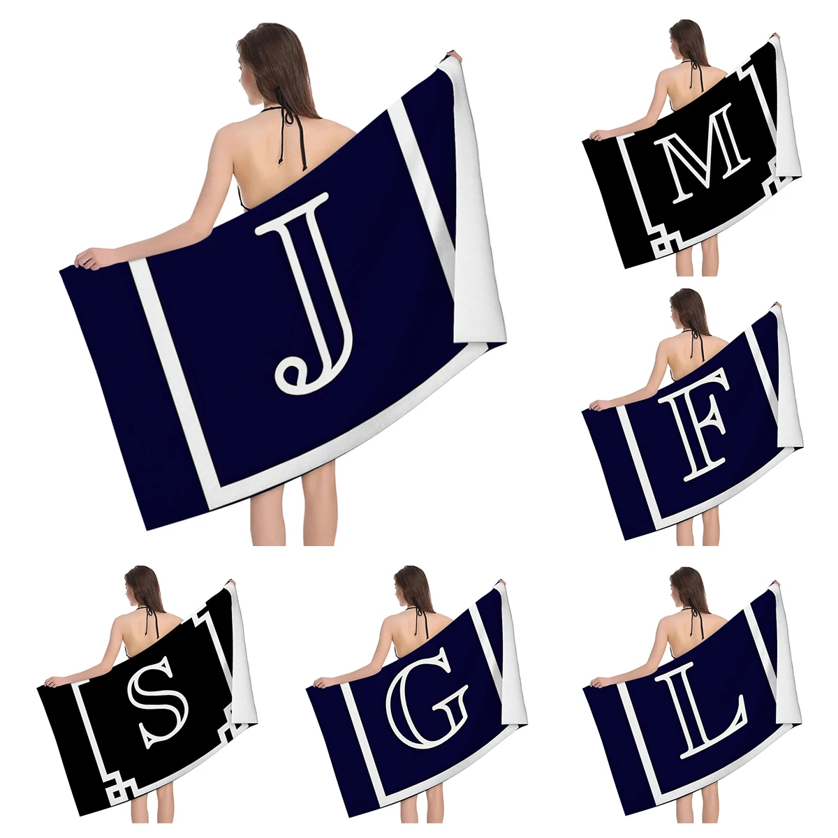 Home bath towels for the body towels bathroom letters and flower quick drying microfiber beach towel man and women large sports