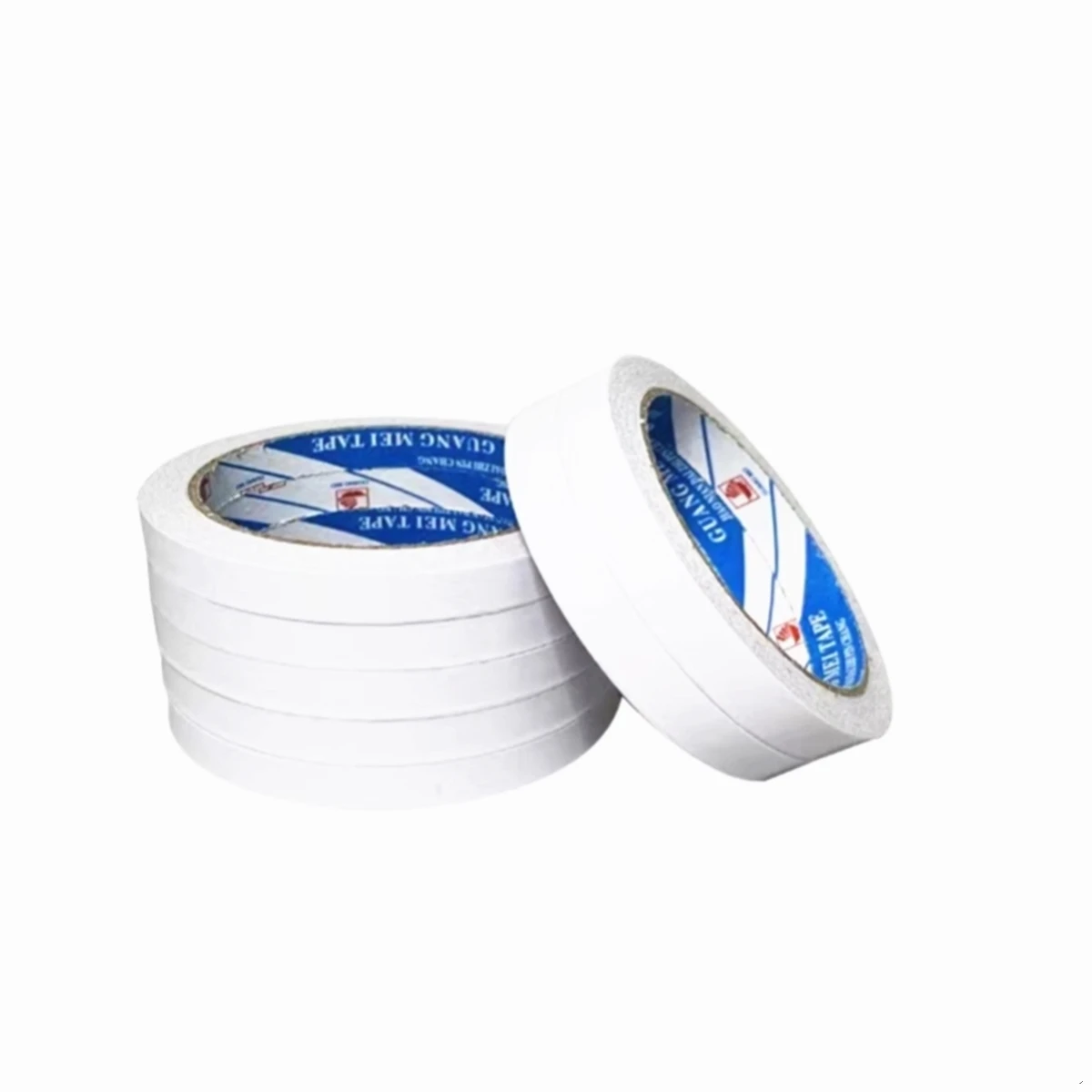 1Roll 12M/50M Double Faced Powerful Hand Tearing Adhesive Tape Ultra-thin Strong Adhesive Double Sided Tape Width 5/6/8/10/50mm