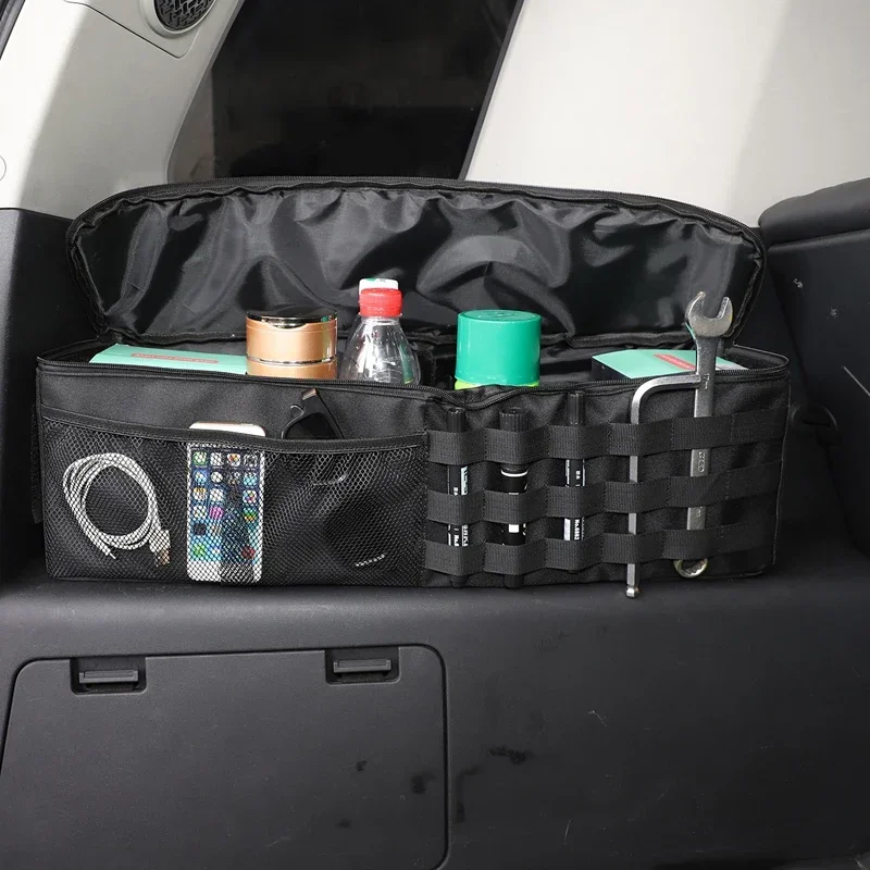 

1 шт., ткань Оксфорд, черная для Toyota FJ Cruiser 2007-2021, сумка для хранения инструментов в багажнике автомобиля, аксессуары для модификации салона автомобиля