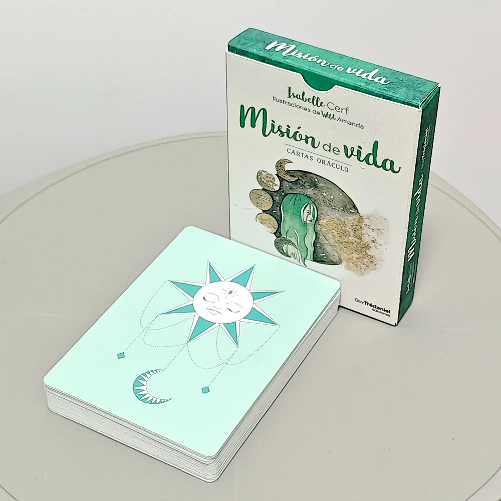 Life Mission Oracle Deck 42 Pcs Kartu Oracle Cantik Dalam Bahasa Spanyol 10.5*7.5cm