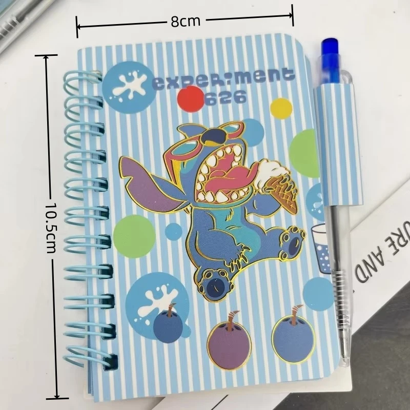 Disney Coil Notebook Stitch Cartoon Lilo & Stitch Portable Coil Book Daily Planners Notepad Office Student Stationery Wholesale