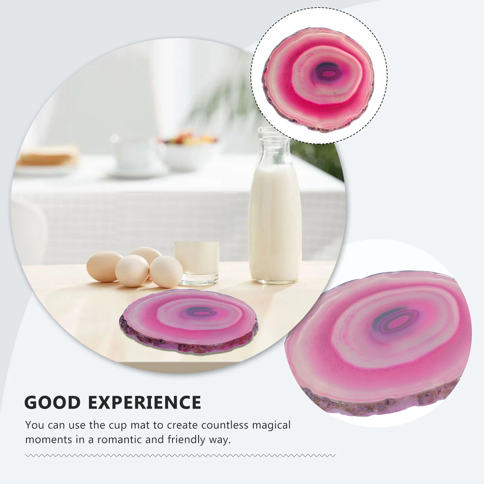 

Housewarming Gift Coaster Cup Placemat Coasters Stone Beverage Agate Home Decoration