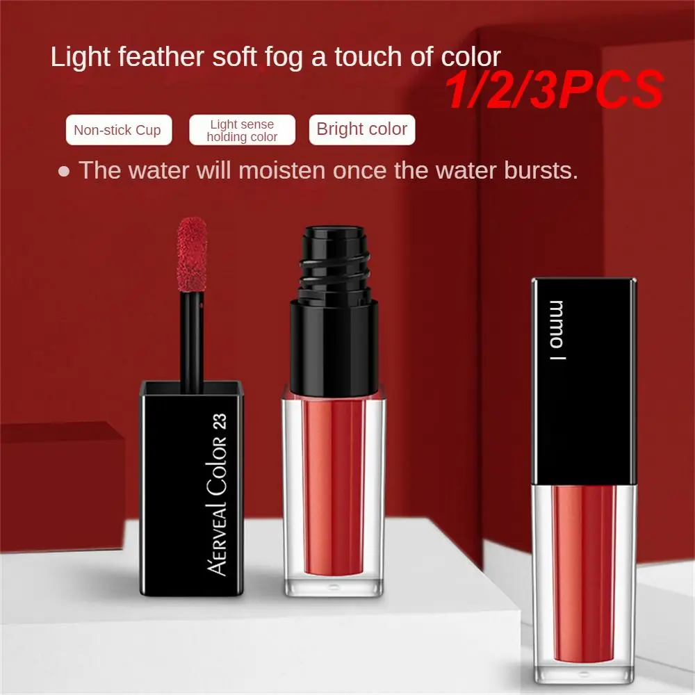 1/2/3PCS White Dense And Light Not Easy To Take Off Makeup Non-stick Cup Lipstick Waterproof Soft Fog Texture Lock Rich Color