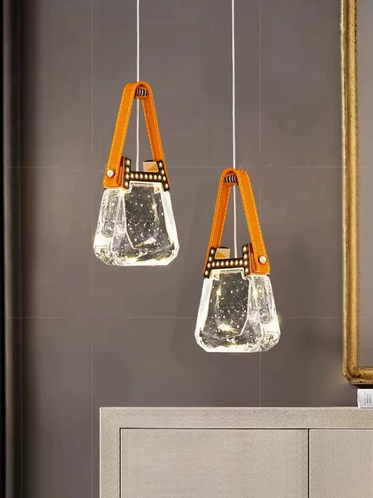 Modern Crystal LED Pendant Light Art Pendant Lamp Design Bedside Hanging Lamp for Living Room Restaurant Indoor Decor Lighting