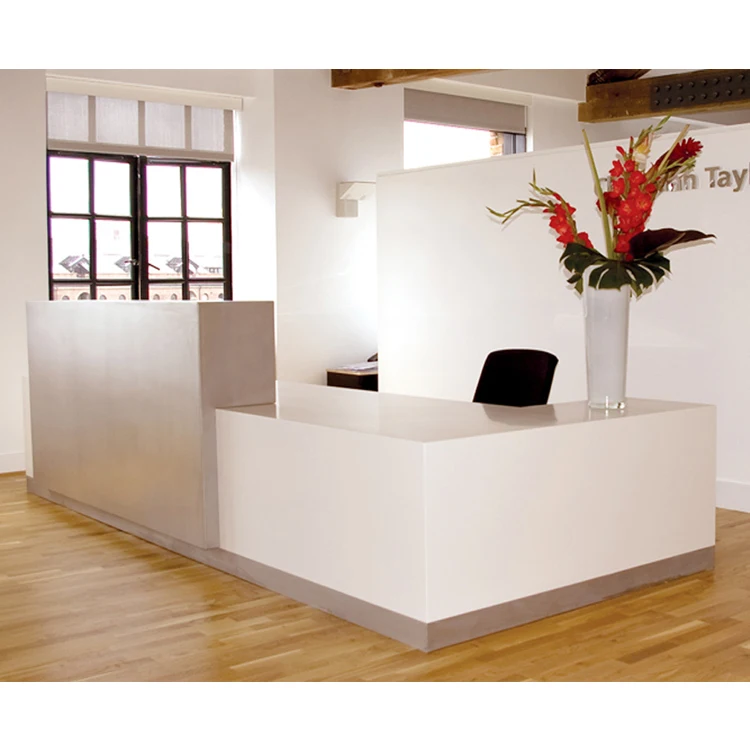 

Office L Shape Front Desk Clinic Reception Counter For Company And Commercial Use