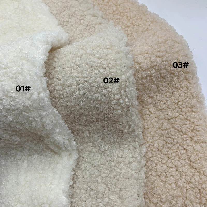 1 stücke 45x50 cm Neue Stoff Für Teddy Plüsch Weiche Körnige Plüsch DIY Handgemachte Material Kleidung Spielzeug Lämmer wolle Stoff Kostenloser Versand – Detail 4