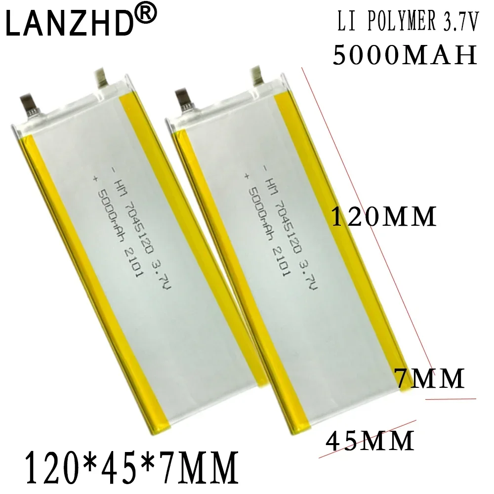 1-10pcs 7045120 3.7v 5000mAh Li-polymer battery FOR Medical Equipment Communication Equipment Drone Remote Control TBS TANGO 2