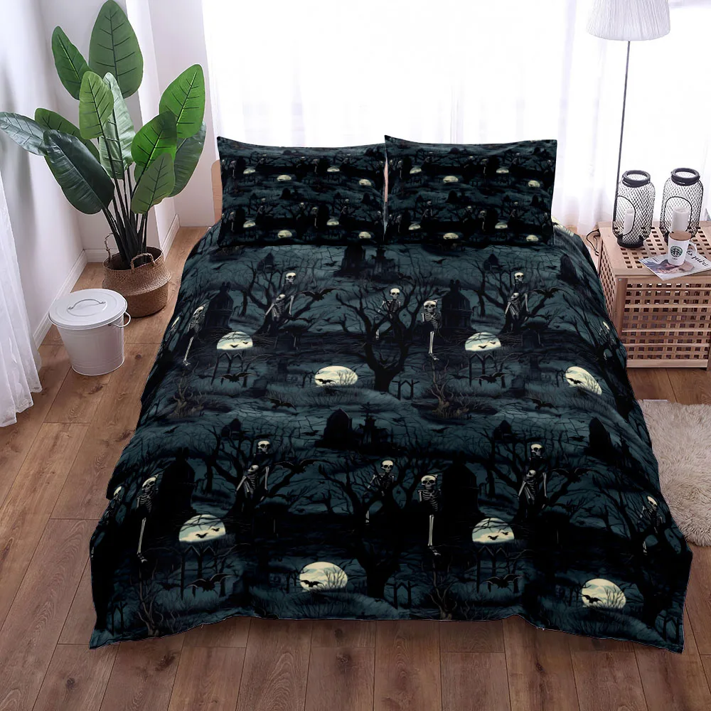 Halloween Pumpkin Horror  Duvet Cover Set EU Single Double King US Twin Full Queen Size Bed Linen Set