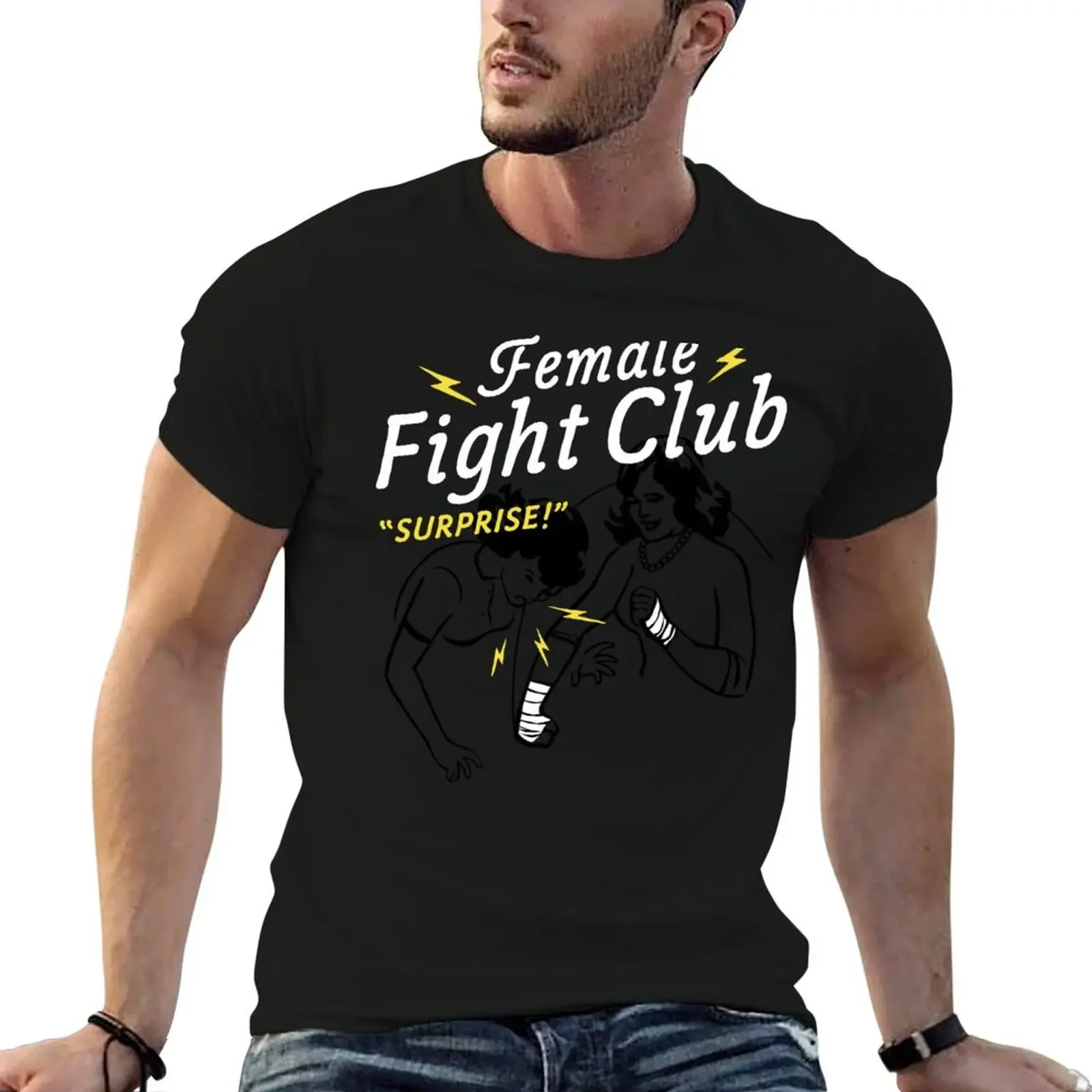 Female Fight Club T-Shirt tees quick drying man clothes mens fashion