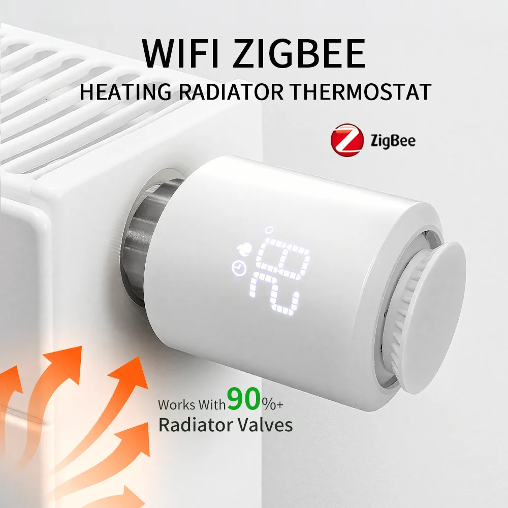 Tuya Zigbee 3.0 Thermostatic Valve Radiator Zigbee Thermostatic Head Smart Life APP Control Temperature Controller Goolge Home