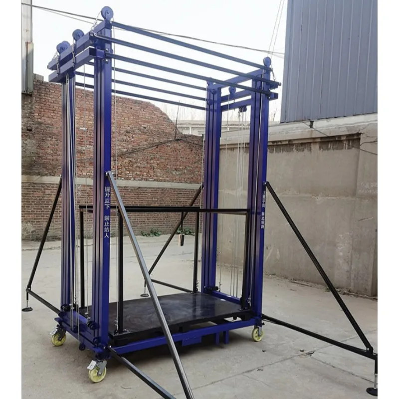 Lichtgewicht aluminium steiger 500 kg capaciteit draagbaar telescopisch ontwerp met veiligheidsbeschermer voor interieurdecoratieprojecten